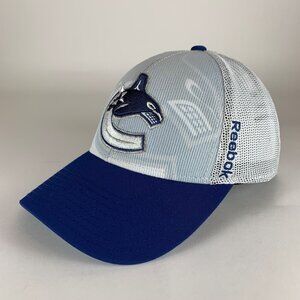 Vancouver Canucks NHL White Blue Reebok Snapback Hat